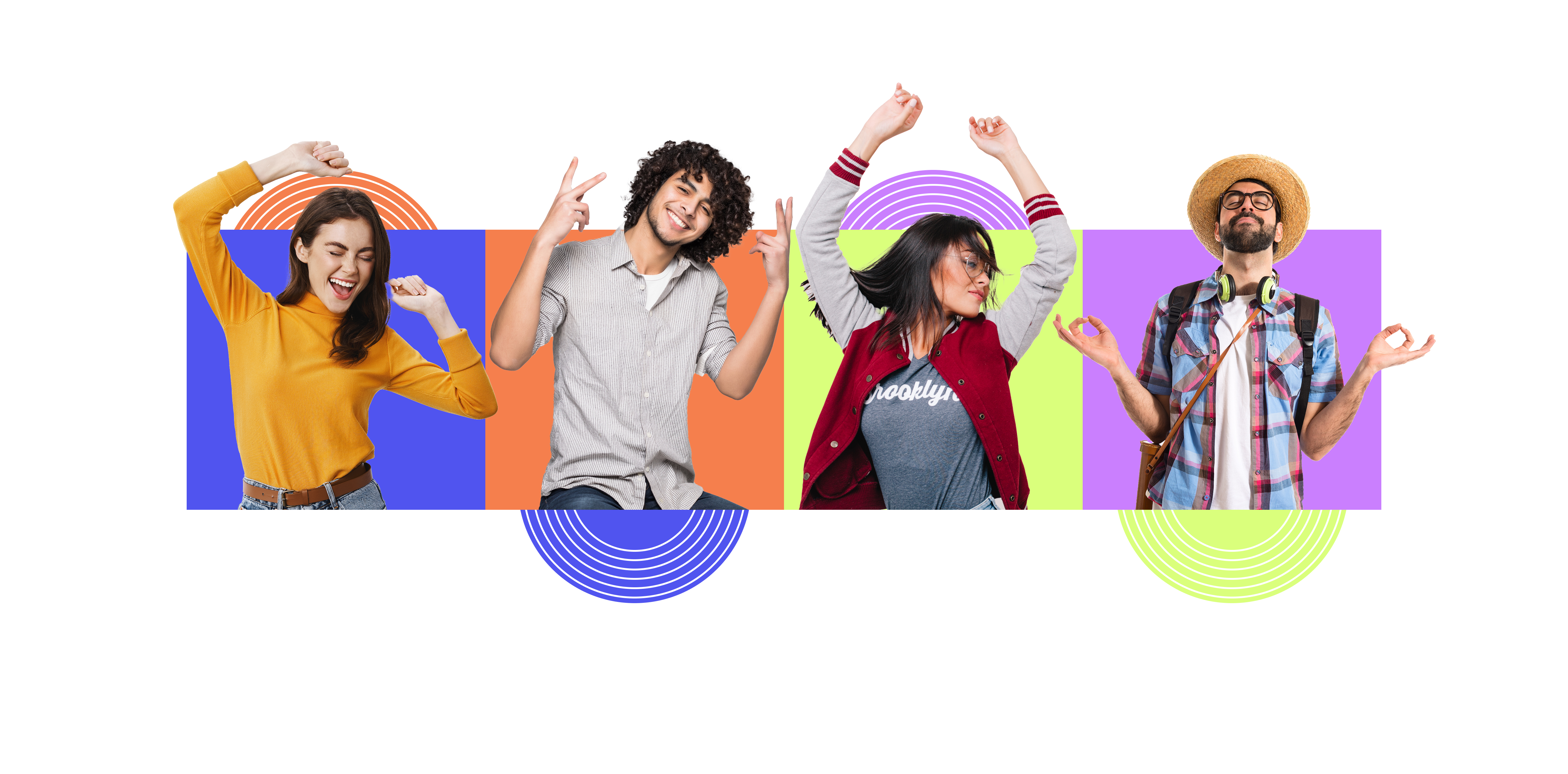 Diverse group of people enjoying life together